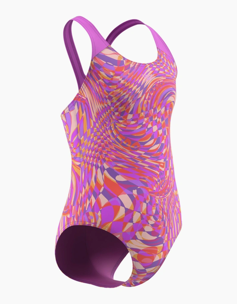 Speedo Girls Psychedelic Splashback One Piece Swimsuit