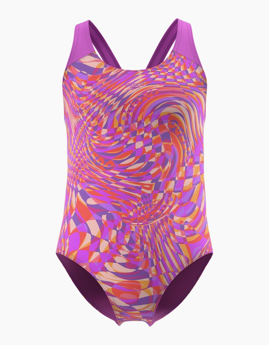 Speedo Girls Psychedelic Splashback One Piece Swimsuit