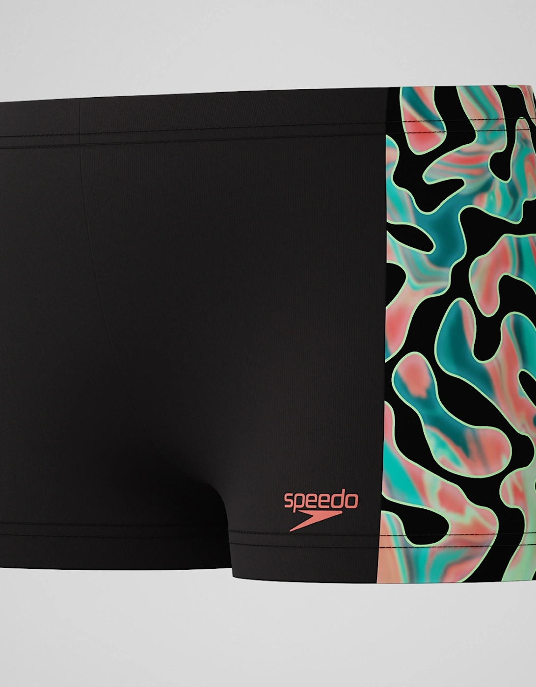 Speedo Boys Aquashort Coral Endurance+ Digital Print Swim Shorts