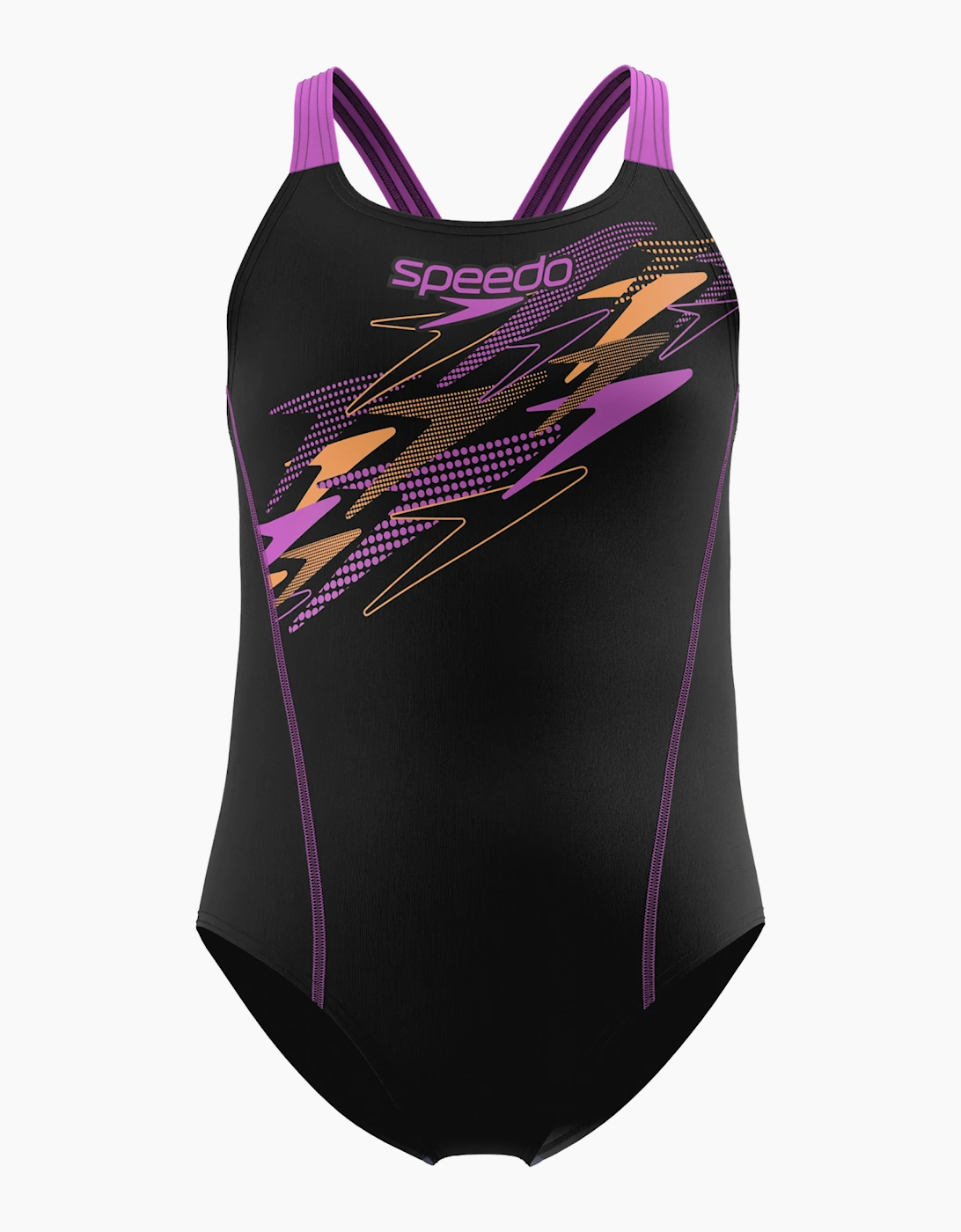 Speedo Girls Medley Stitched Panel One Piece Swimsuit