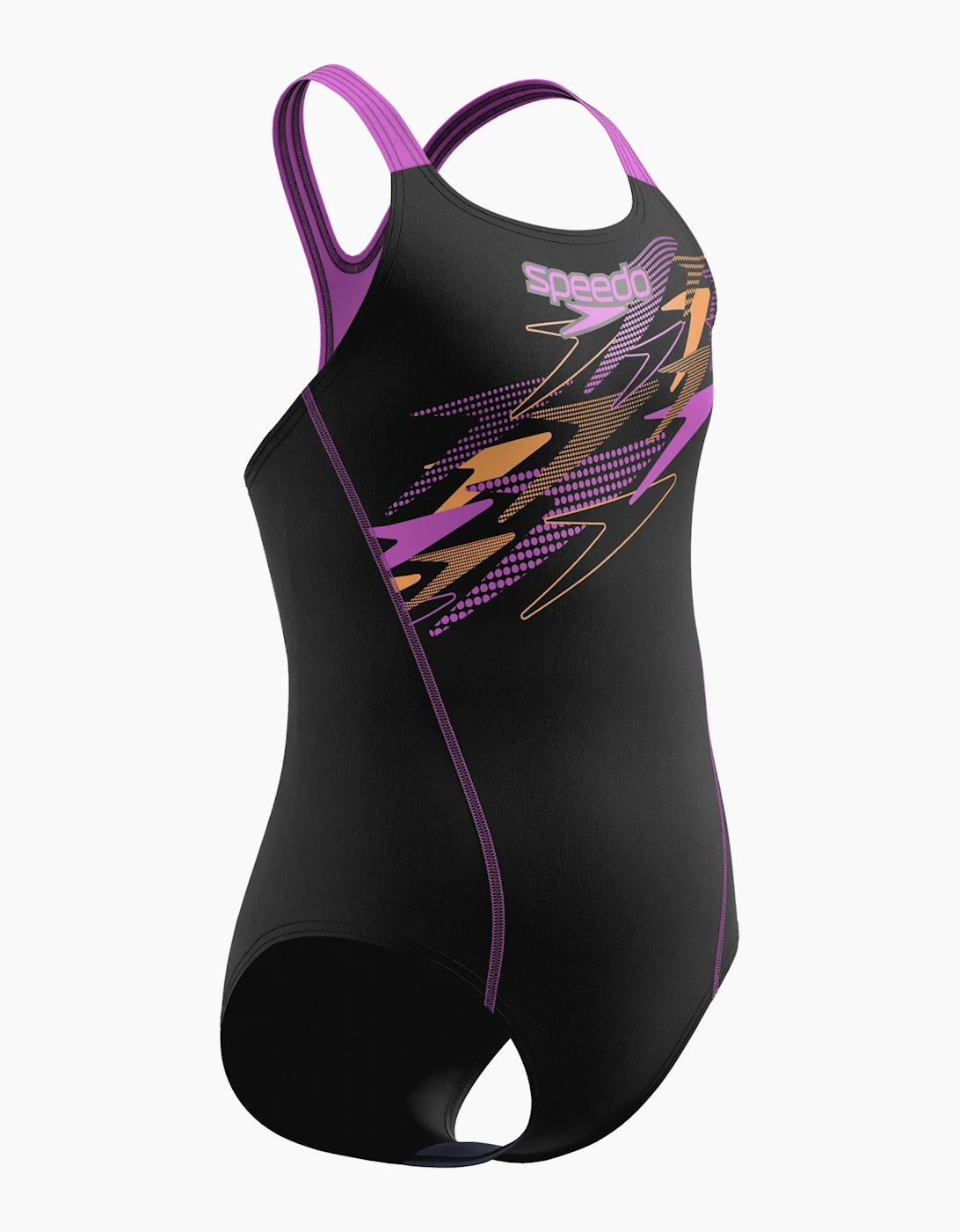 Speedo Girls Medley Stitched Panel One Piece Swimsuit