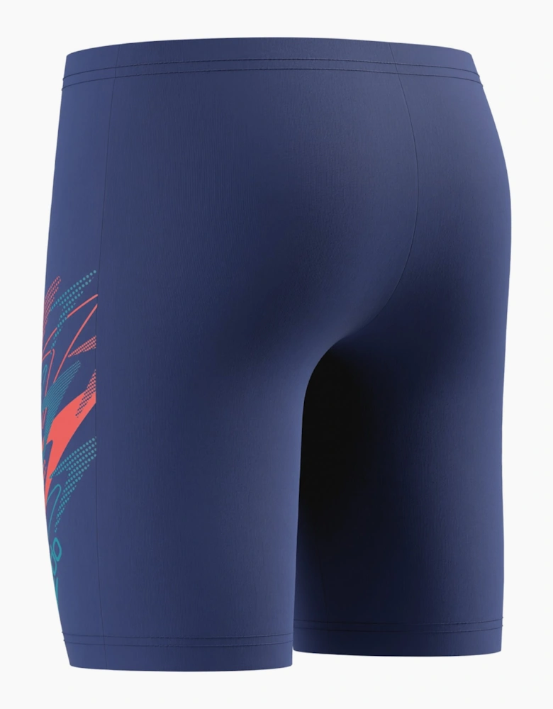 Speedo Boys Medley Repeat Logo Eco EnduraFlex Jammer Shorts