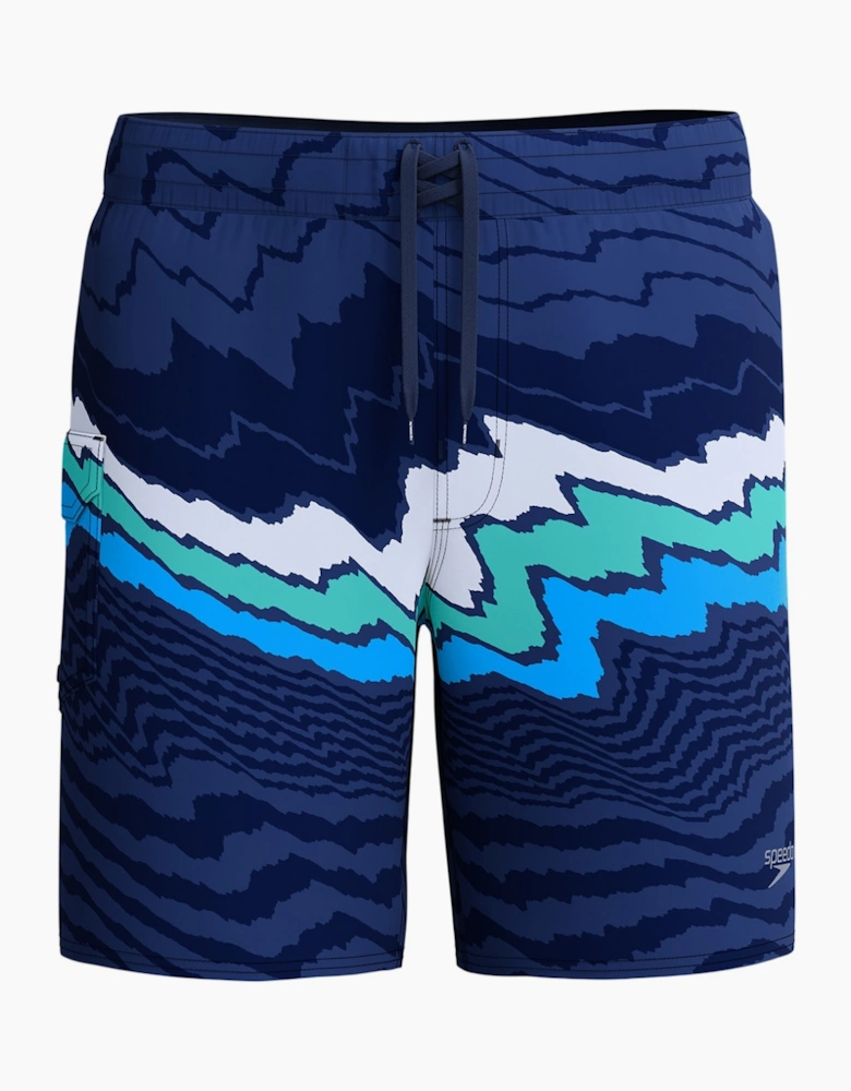 Speedo Mens Lookout Wave Pattern Swim Shorts
