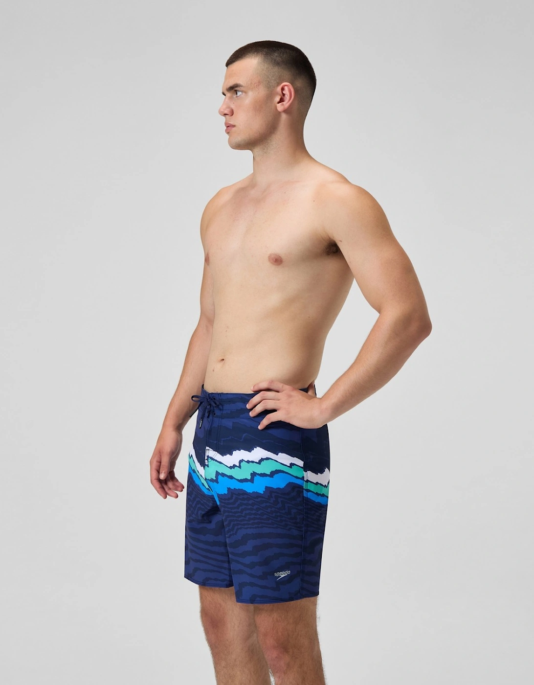 Speedo Mens Lookout Wave Pattern Swim Shorts
