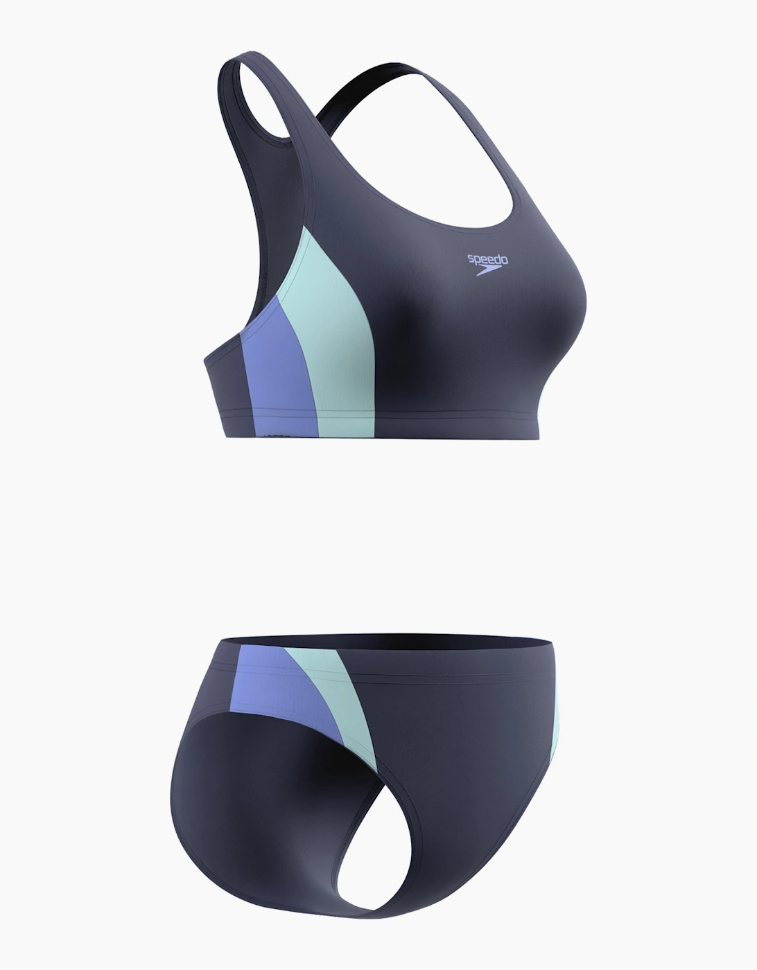 Speedo Womens/Ladies Splice 2.0 Colour Block Two-Piece Swimsuit
