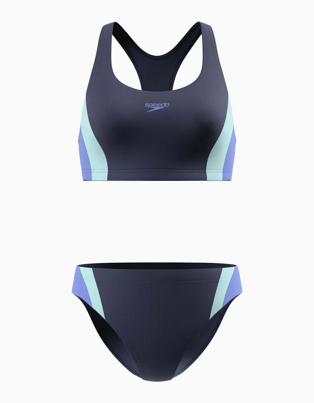 Speedo Womens/Ladies Splice 2.0 Colour Block Two-Piece Swimsuit
