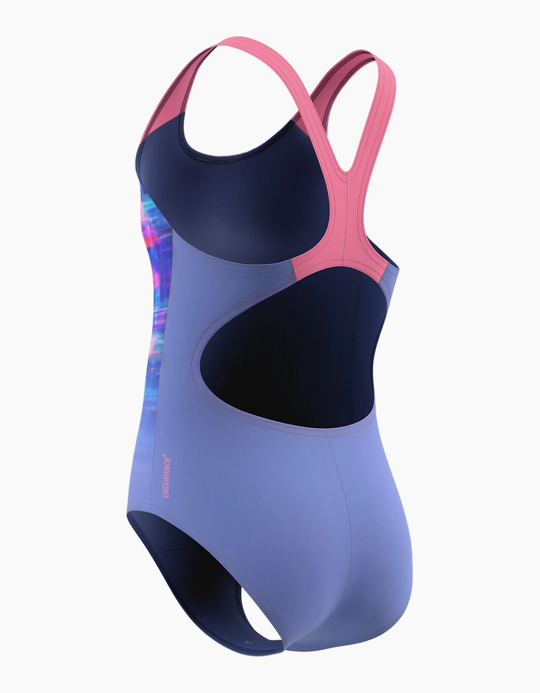 Speedo Girls Blur Paint Endurance+ Splashback One Piece Swimsuit