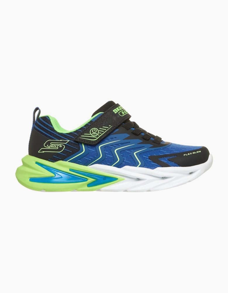 Skechers Flex-Glow Ultra Prism-Pacer Boy's Black & Blue/Lime Trainers
