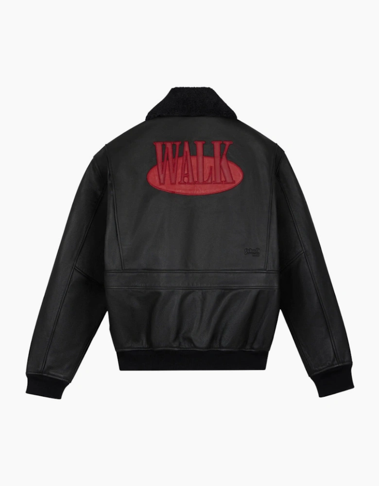 Walk in Paris X Schott NYC Onyx flight jacket