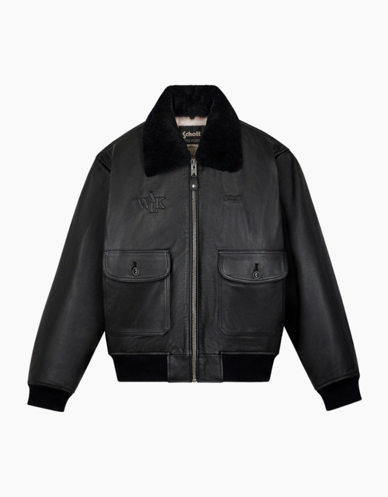 Walk in Paris X Schott NYC Onyx flight jacket