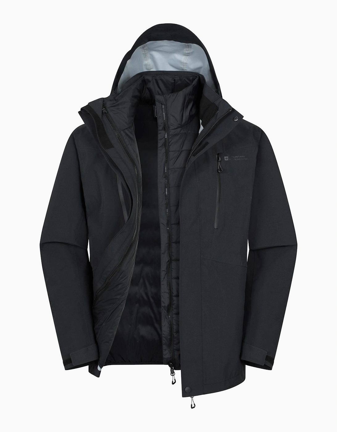 Mountain Warehouse Mens Zenith Extreme III 3 in 1 Padded Jacket