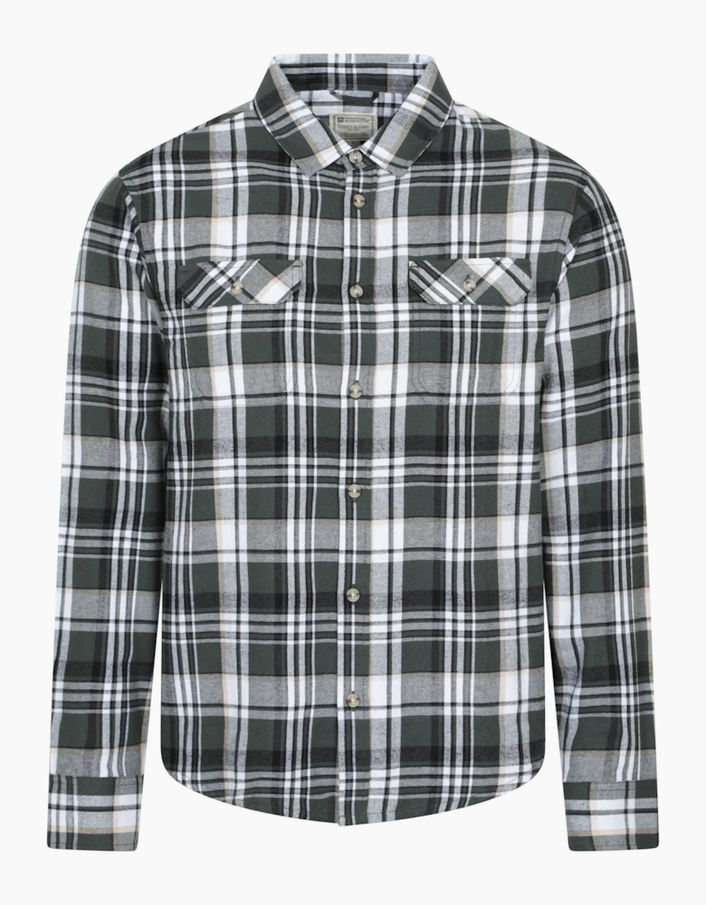 Mountain Warehouse Mens Trace Flannel Long-Sleeved Shirt