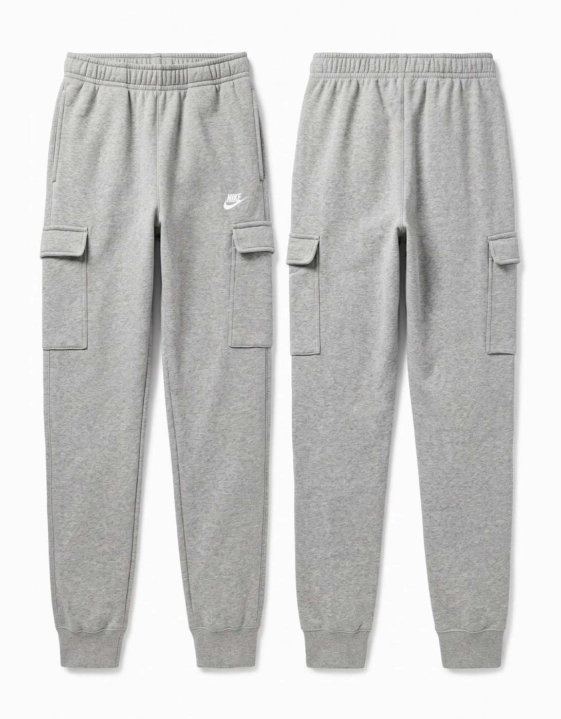 Nike Mens Sportswear Club Fleece Cargo Joggers in Grey