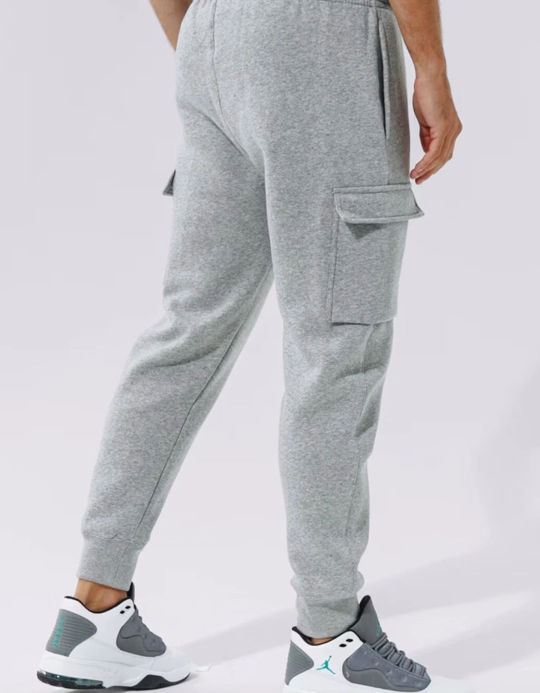Nike Mens Sportswear Club Fleece Cargo Joggers in Grey