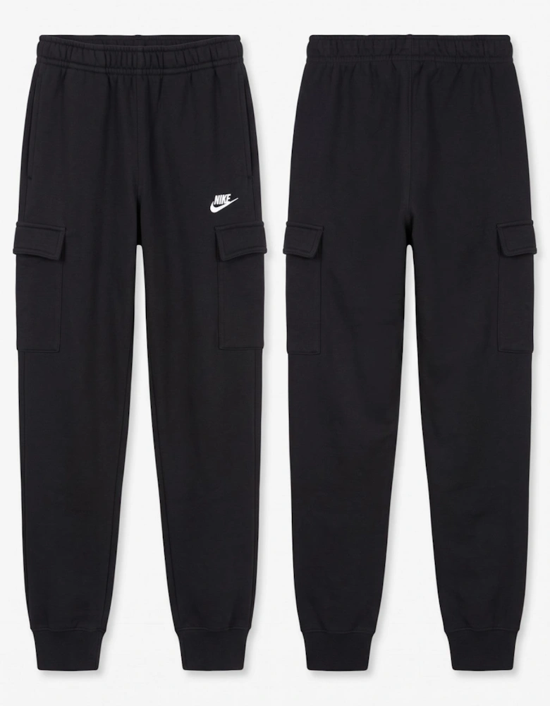Nike Mens Sportswear Club Fleece Cargo Joggers in Black