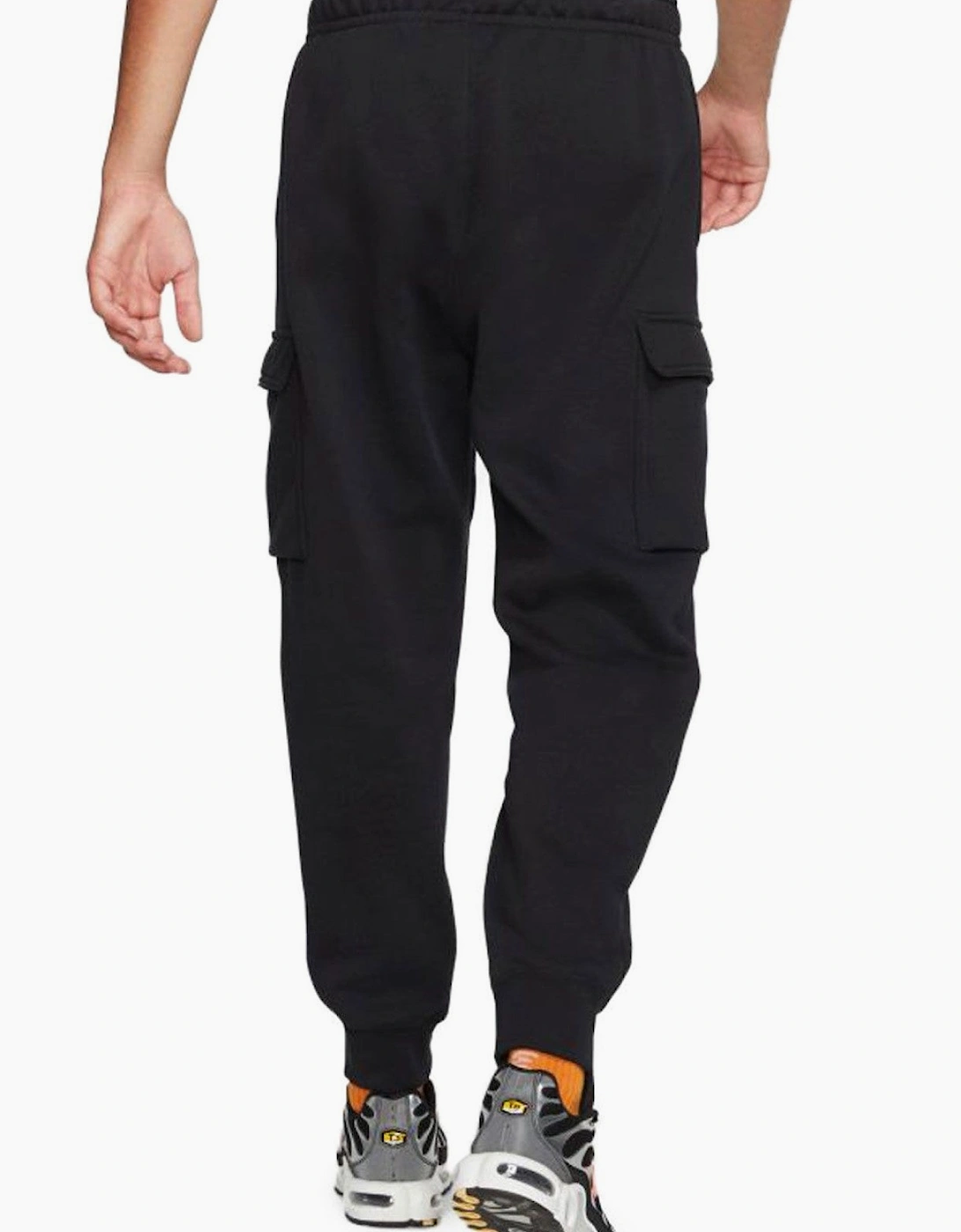 Nike Mens Sportswear Club Fleece Cargo Joggers in Black