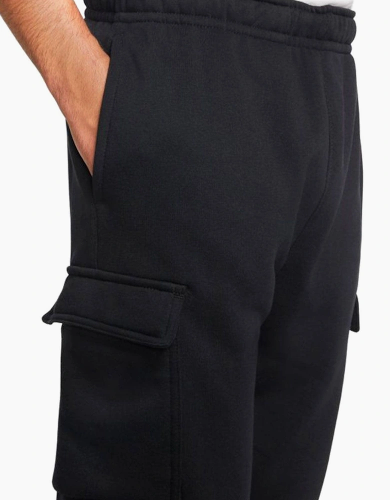 Nike Mens Sportswear Club Fleece Cargo Joggers in Black