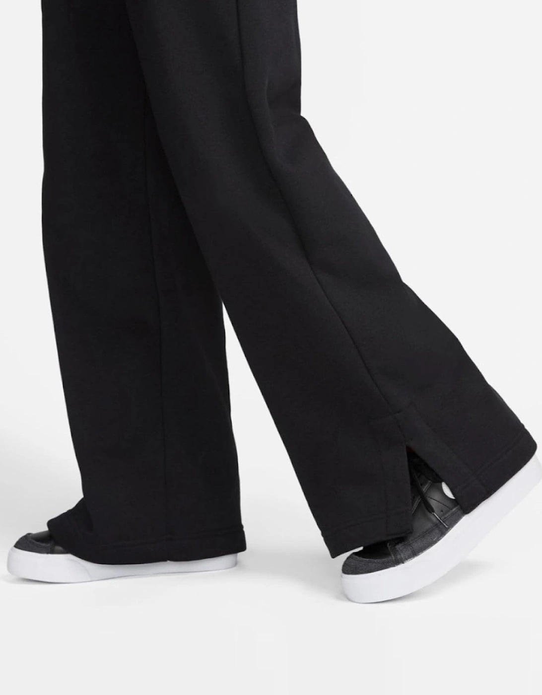 Nike Womens Phoenix Fleece Wide Leg Joggers in Black