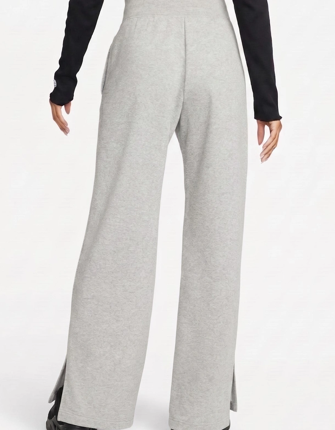 Nike Womens Phoenix Fleece Wide Leg Joggers in Grey