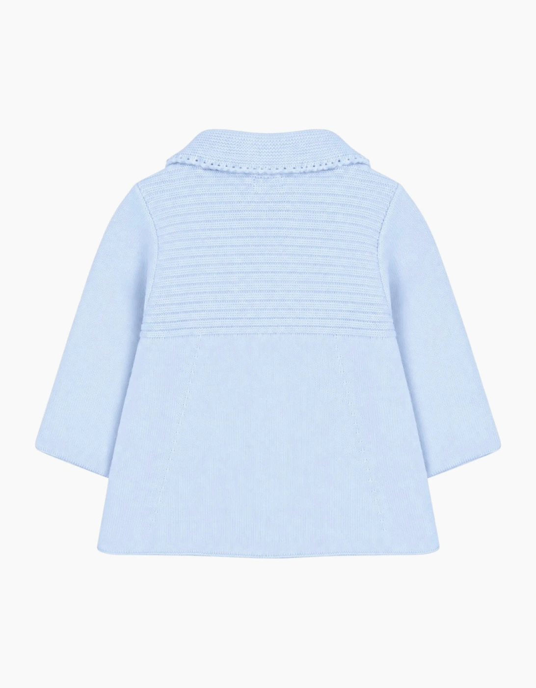 Pale Blue Knit Long Cardigan Coat
