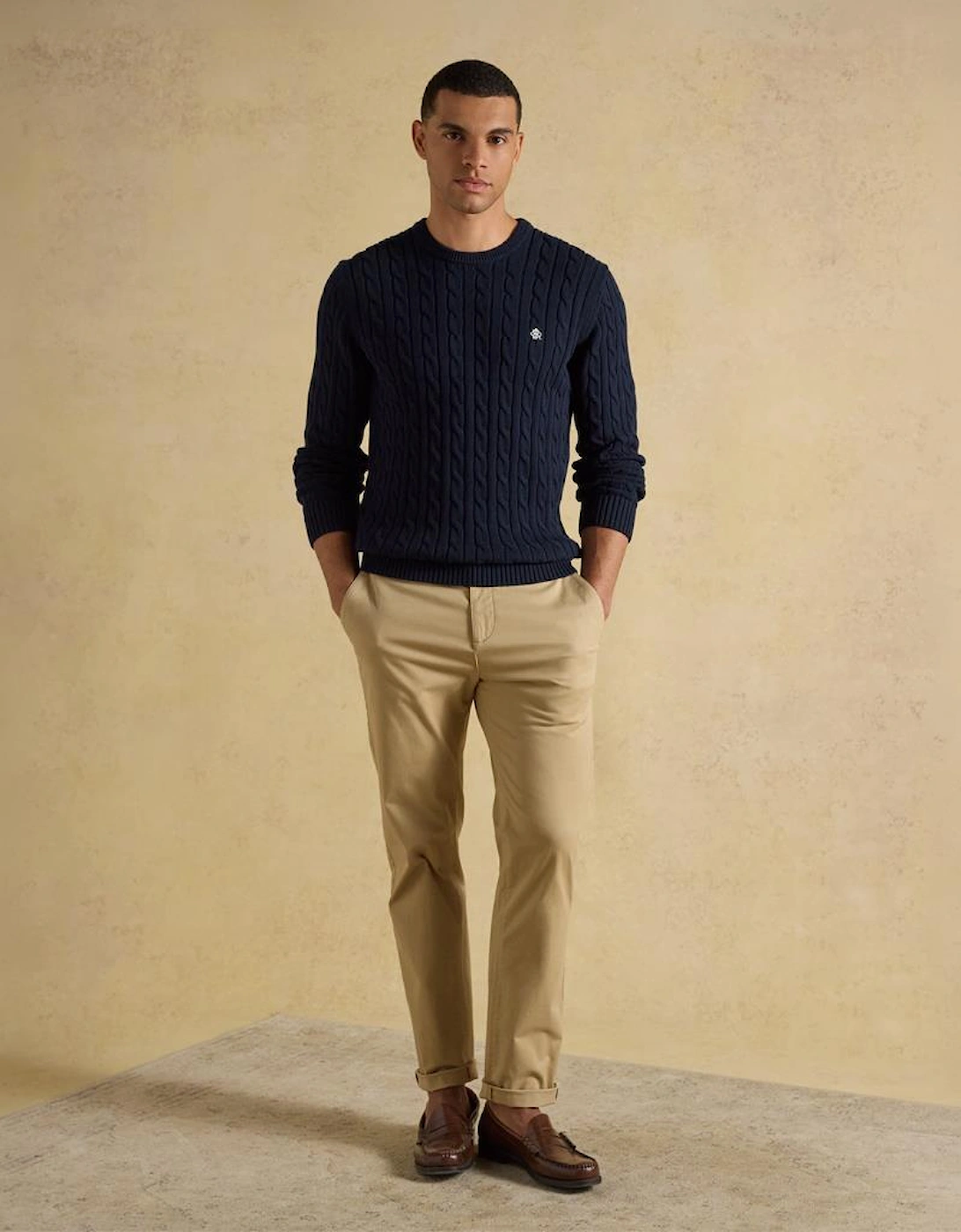 Joules CABLE CREW Mens Sweater Navy
