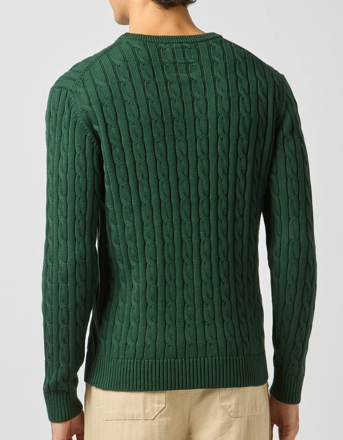 Joules CABLE CREW Mens Sweater Green