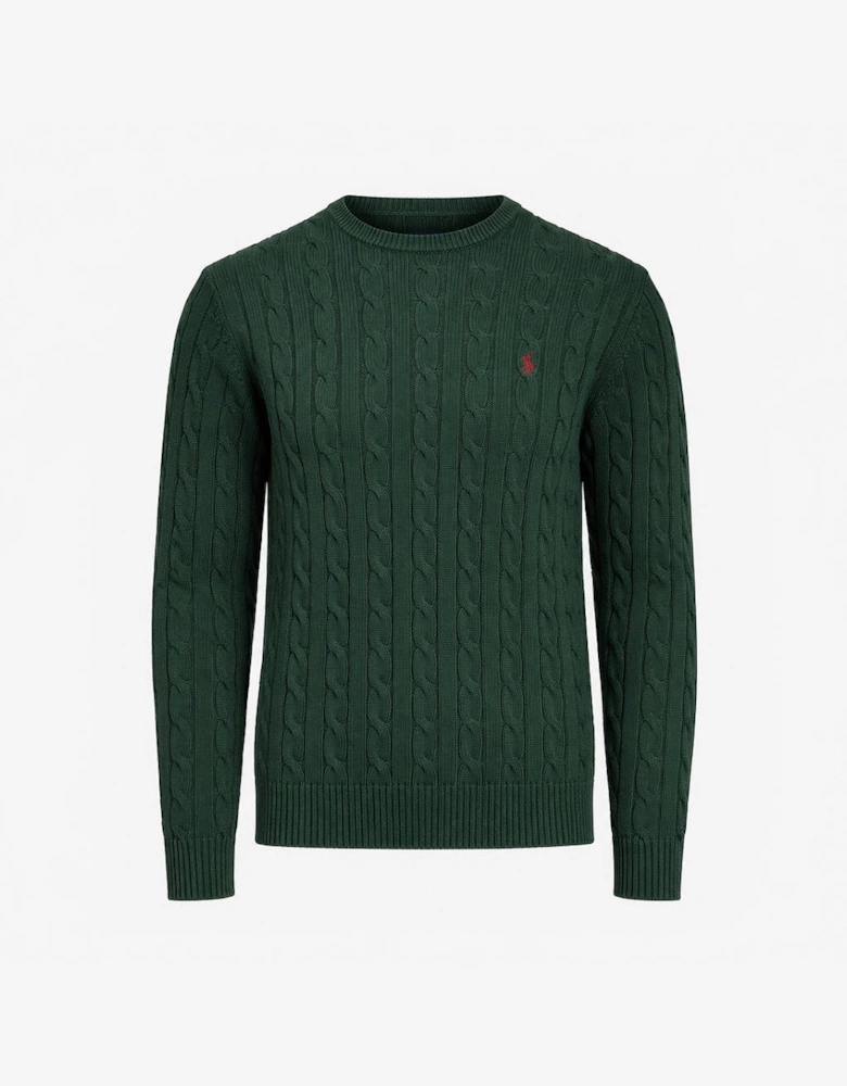 Joules CABLE CREW Mens Sweater Green