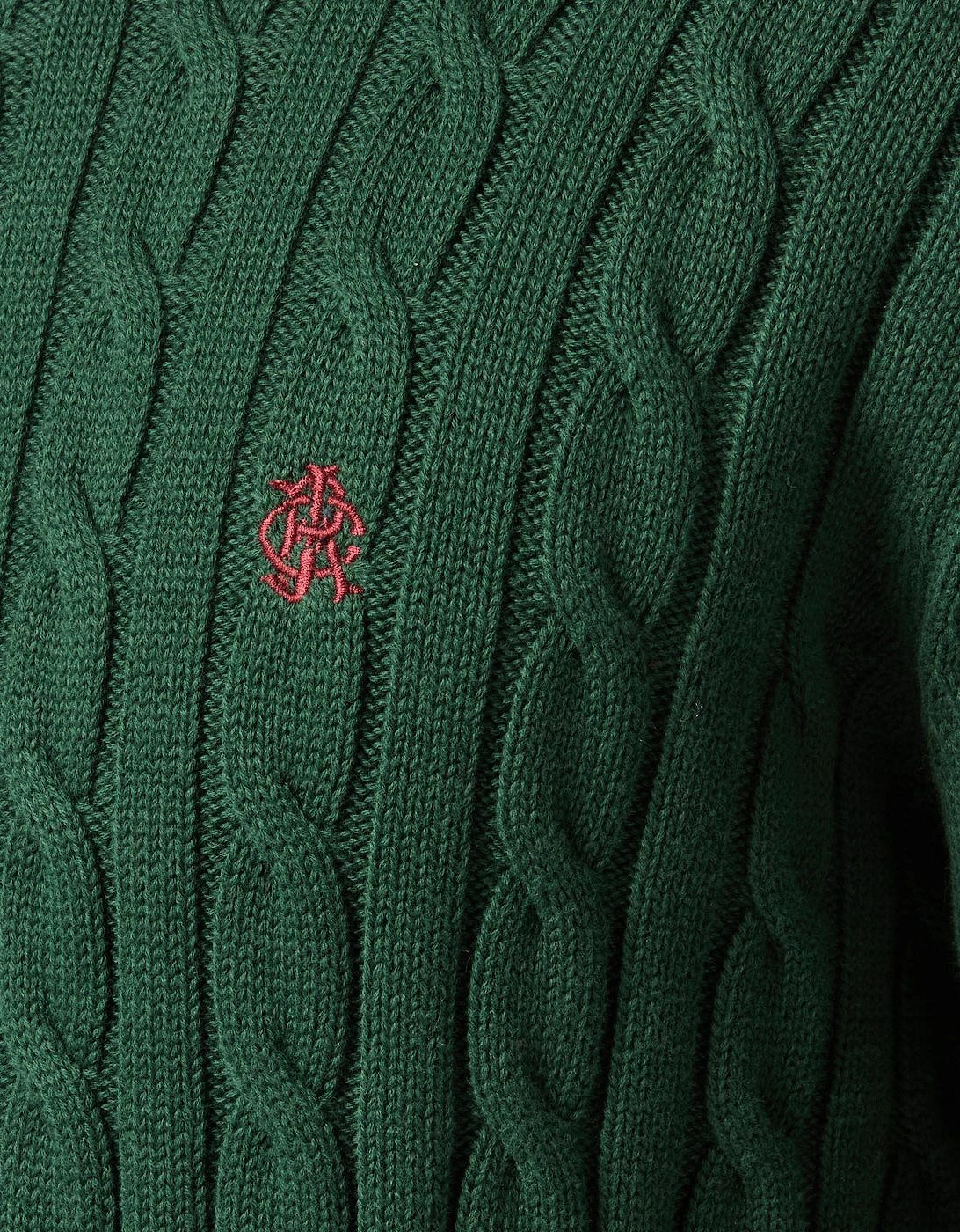 Joules CABLE CREW Mens Sweater Green