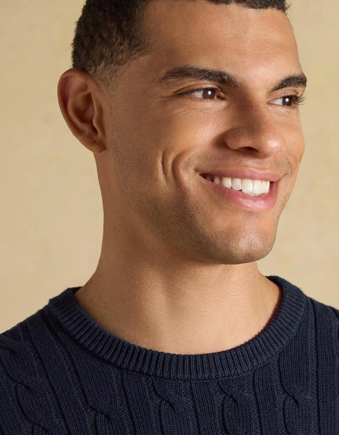 Joules CABLE CREW Mens Sweater Navy
