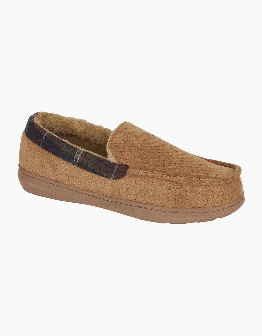 Jo & Joe ST ANDREWS Mens Moccasin Slippers Cognac