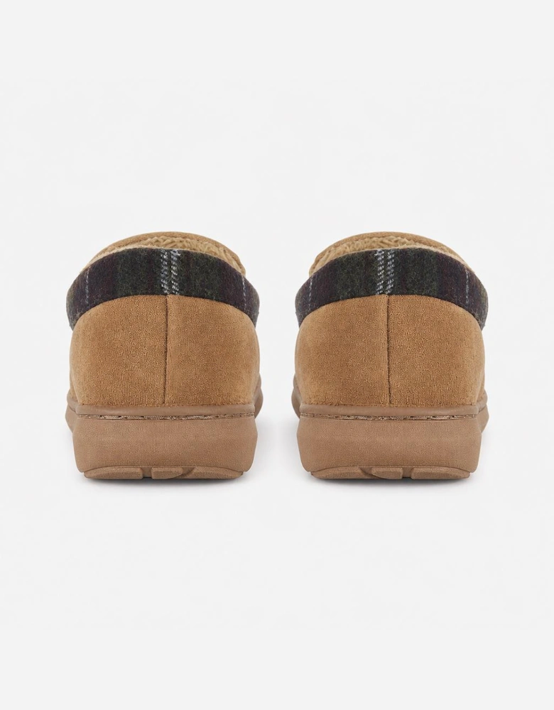Jo & Joe ST ANDREWS Mens Moccasin Slippers Cognac
