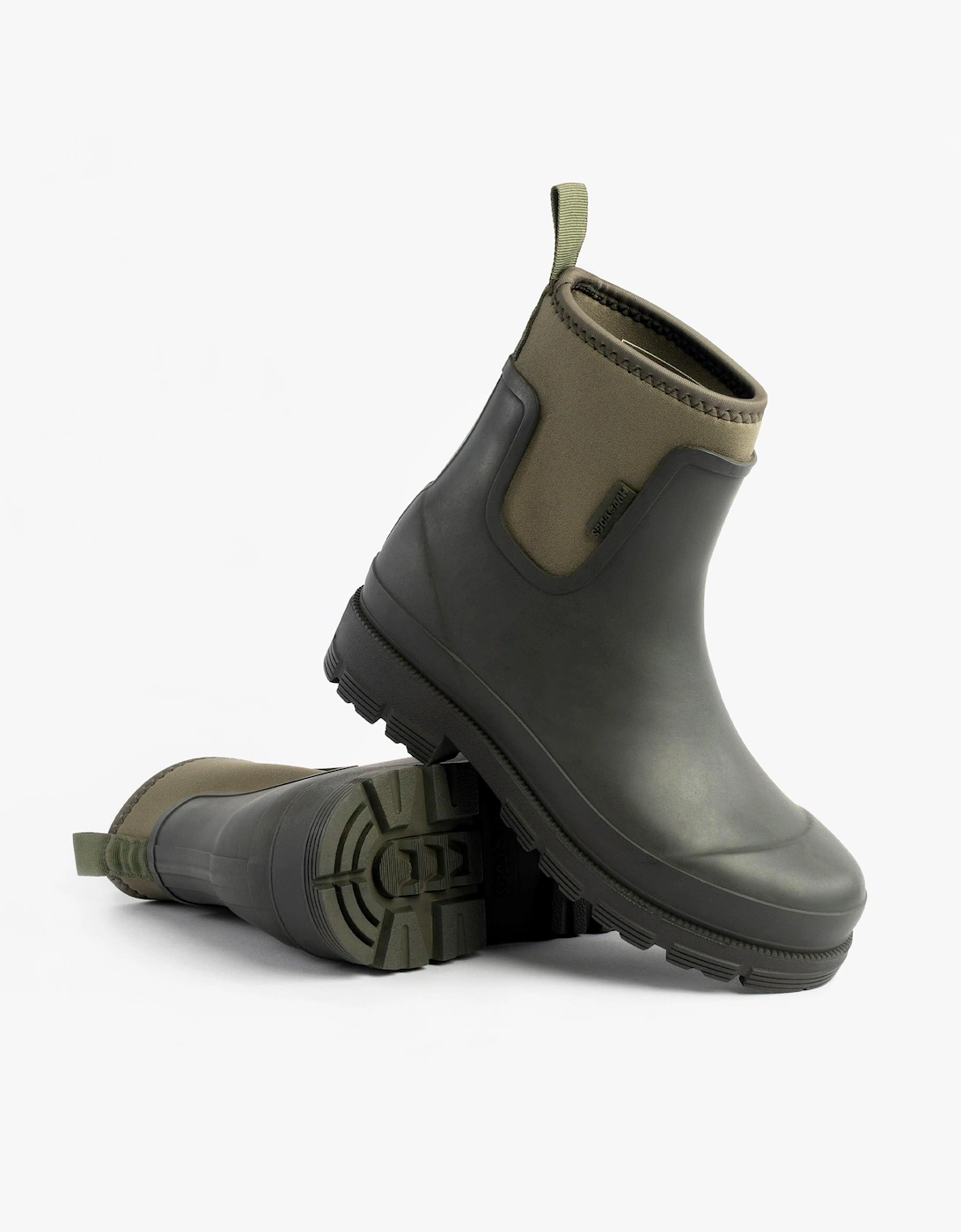 Mud Dogs BROOKE Womens Ankle Neoprene Wellies Dark Green