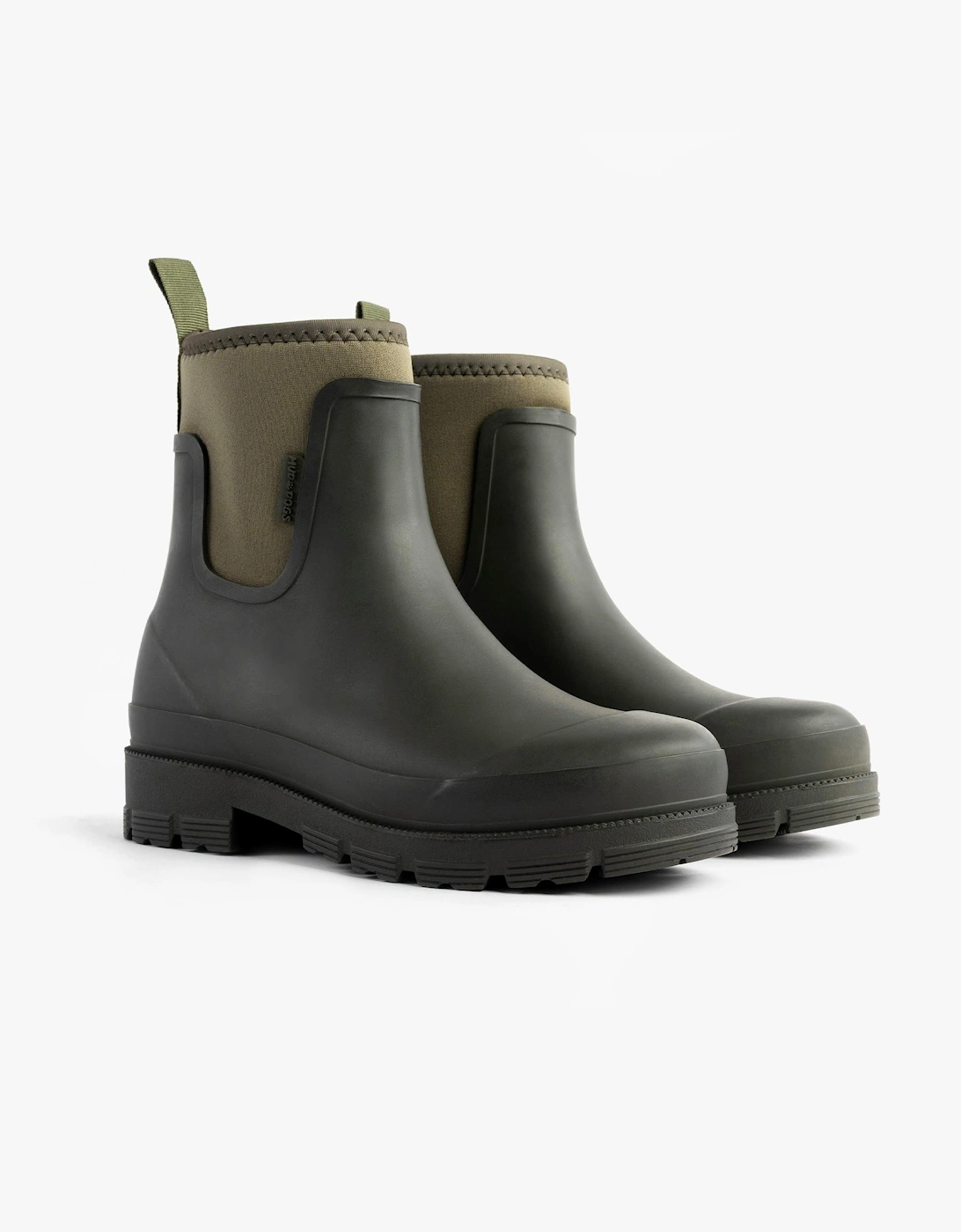 Mud Dogs BROOKE Womens Ankle Neoprene Wellies Dark Green
