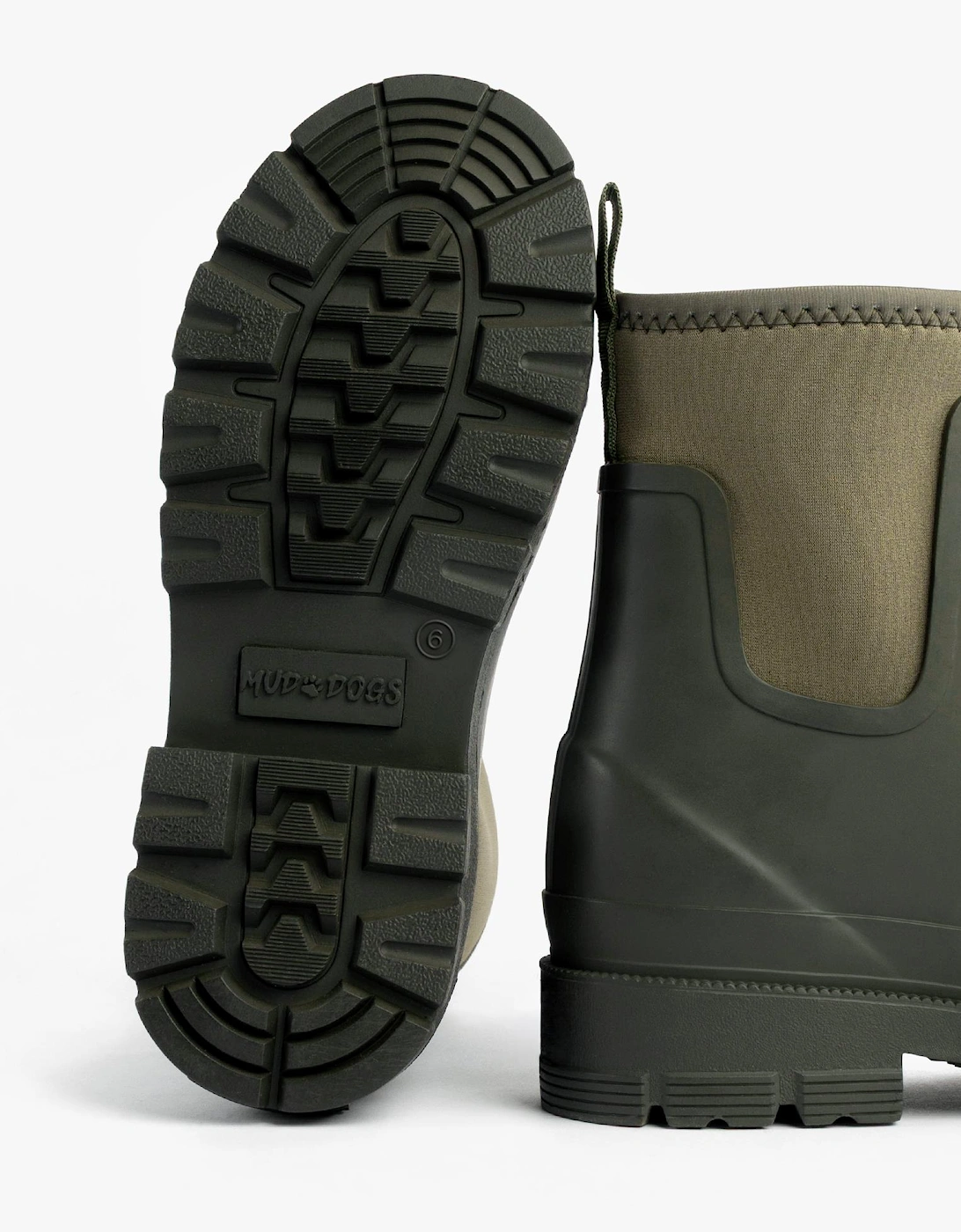 Mud Dogs BROOKE Womens Ankle Neoprene Wellies Dark Green
