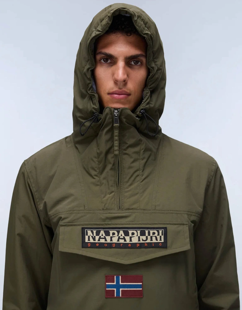 Napapijri Rainforest Winter 3 Mens Hooded Anorak - Olive Night G1F