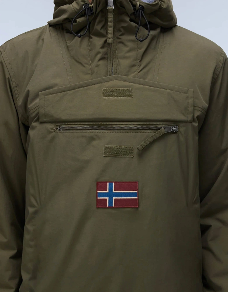 Napapijri Rainforest Winter 3 Mens Hooded Anorak - Olive Night G1F