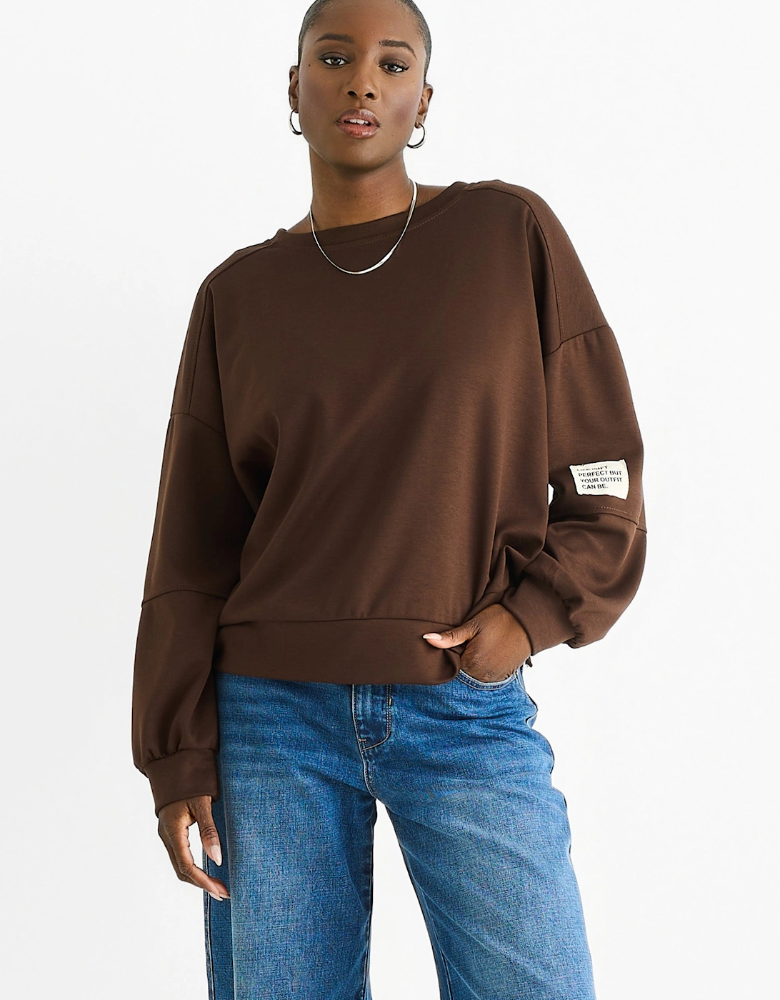 Gini London Women's Brown Chocolate Soft Lightweight Pull Over Jumper - Size L-Xl UK 14-16/Us 10-12/Eu 42-44