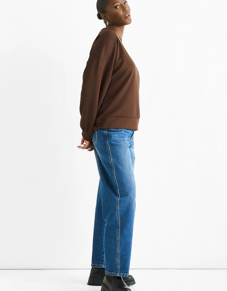 Chocolate Soft Lightweight Pull Over Jumper