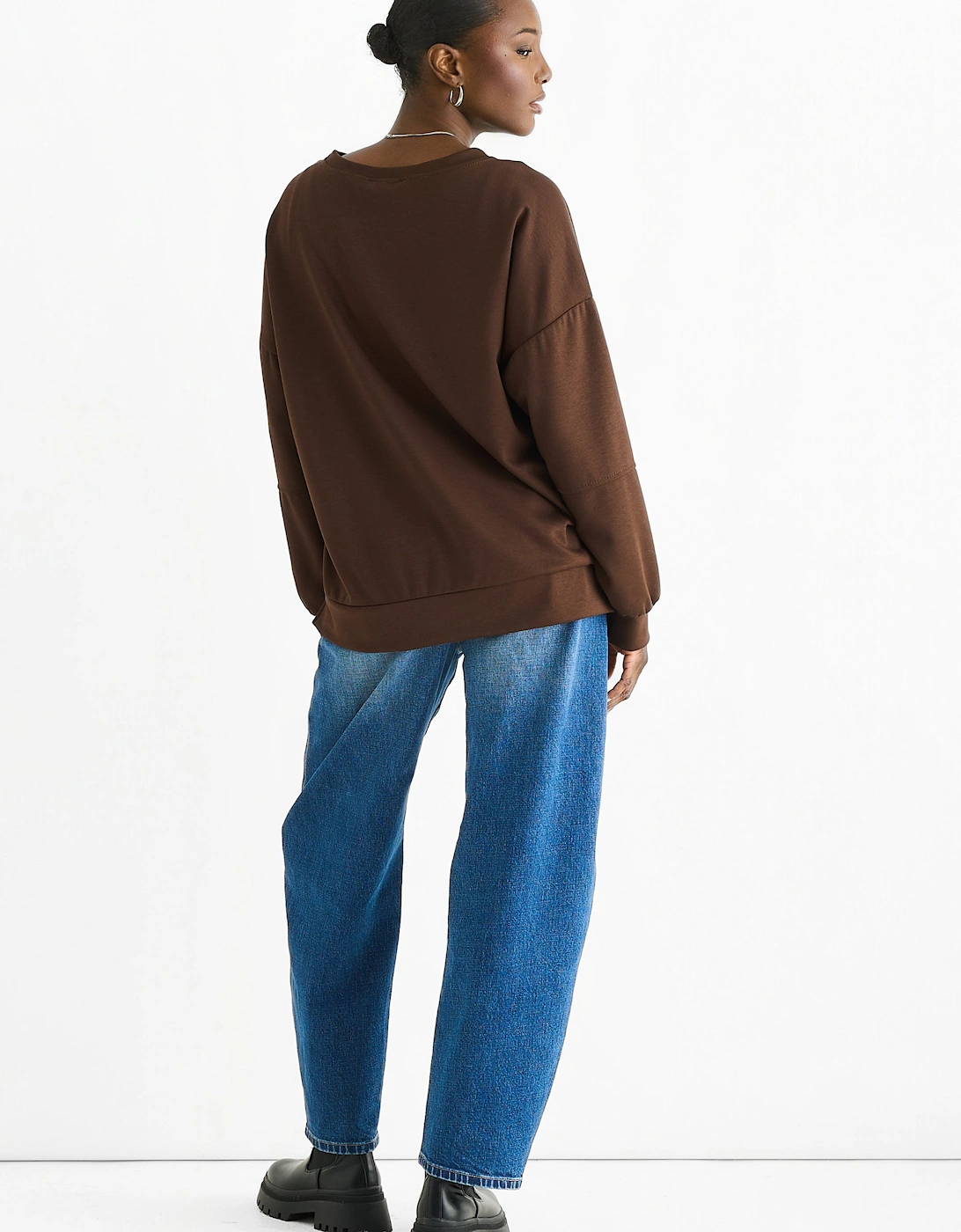 Chocolate Soft Lightweight Pull Over Jumper