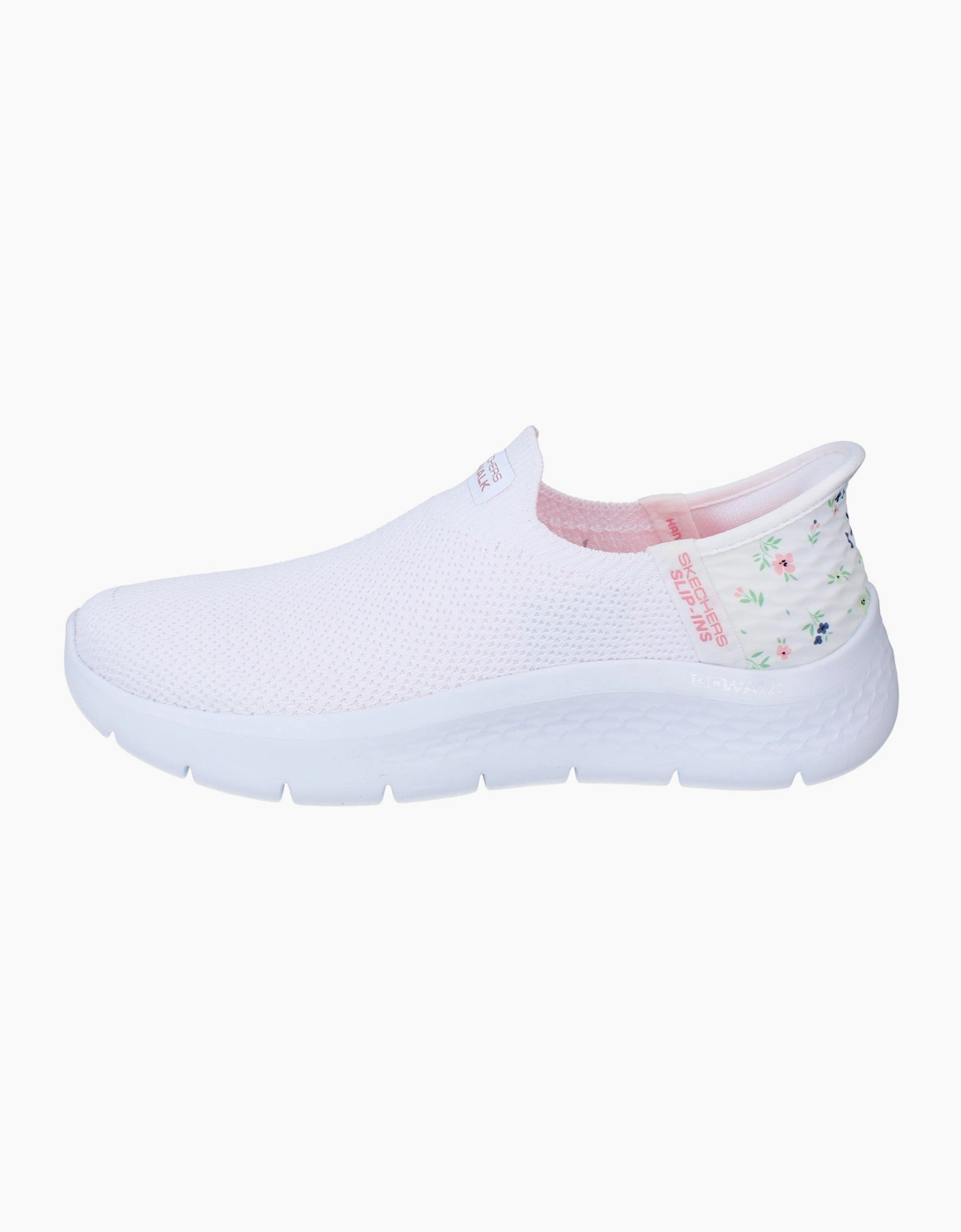 Skechers Slip Ins Go Walk Flex - Sunset Rose Womens Trainers 124822 Shoes  WHT