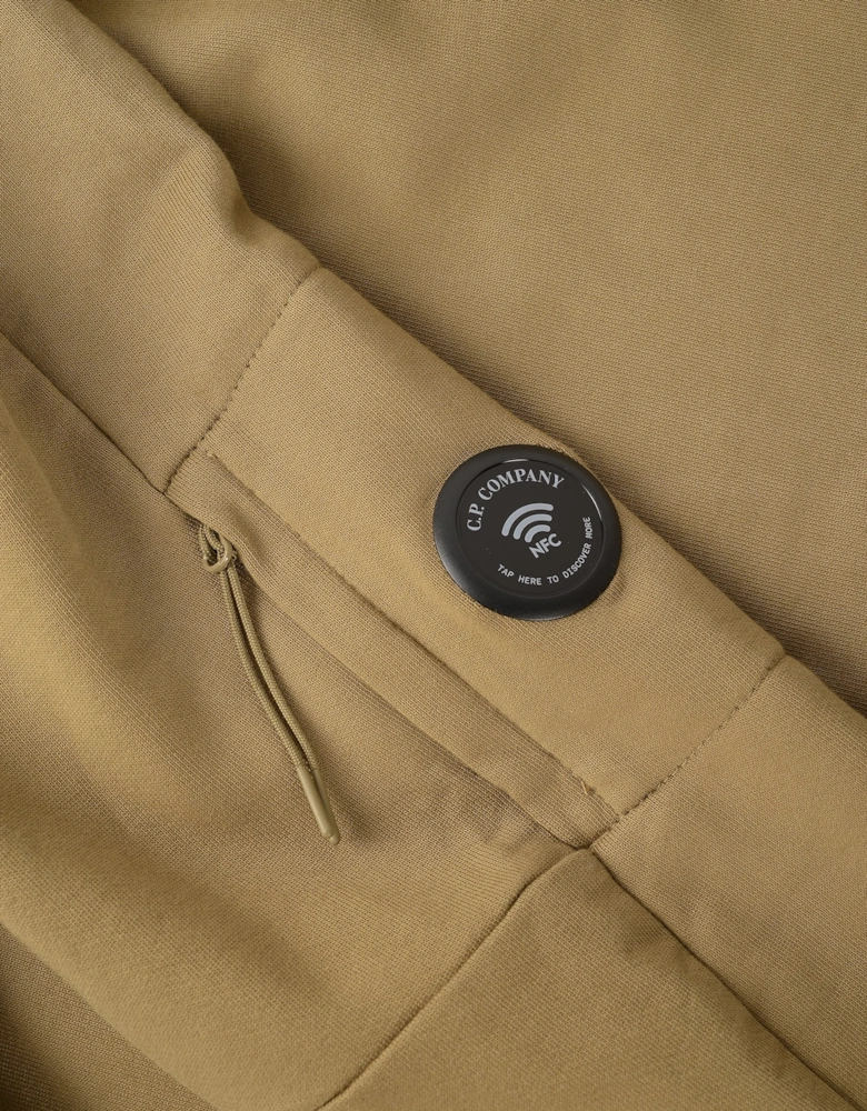 Diagonal Raised 1/4 Zip Sweatshirt Brown/Beige