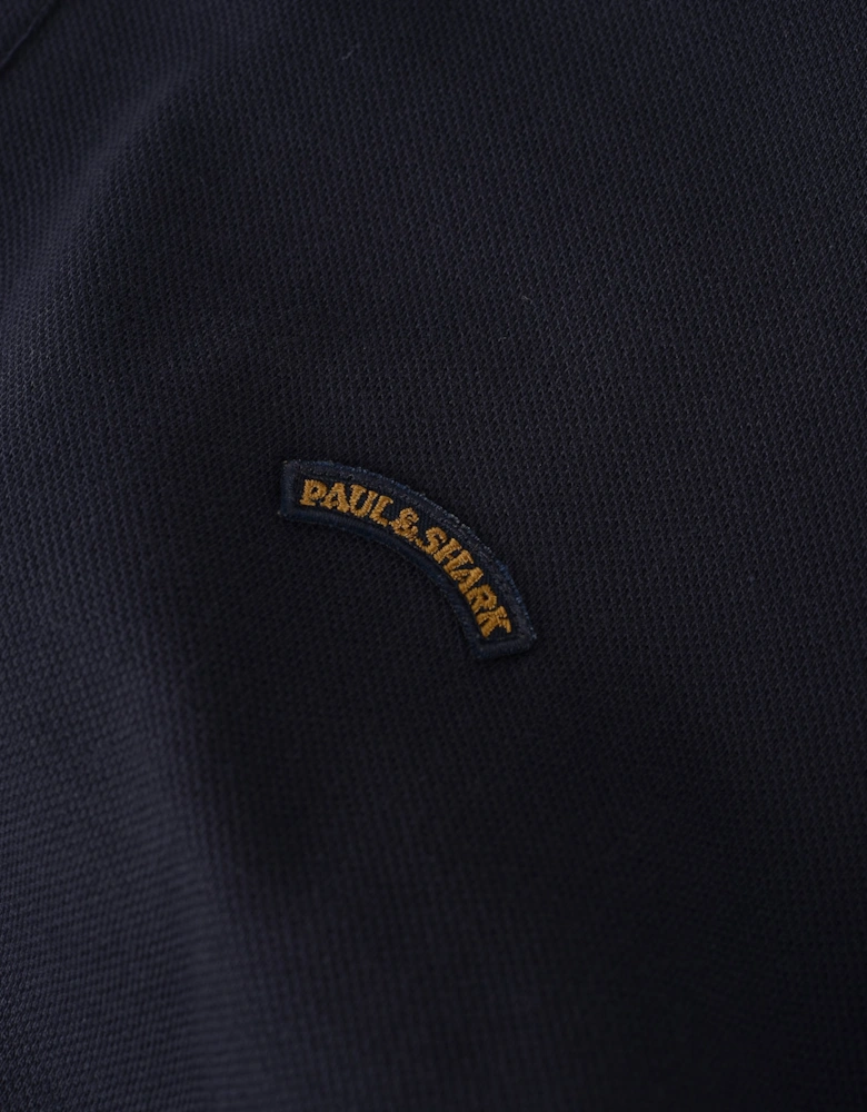 Fine Piquet Cotton Polo Navy
