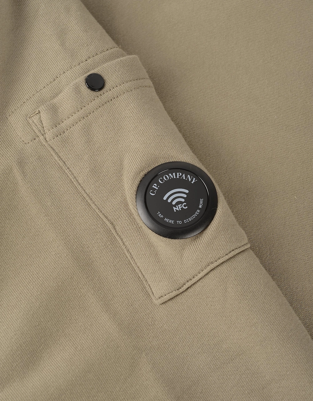 Diagonal Raised Zip Lens Sweatshirt Taupe