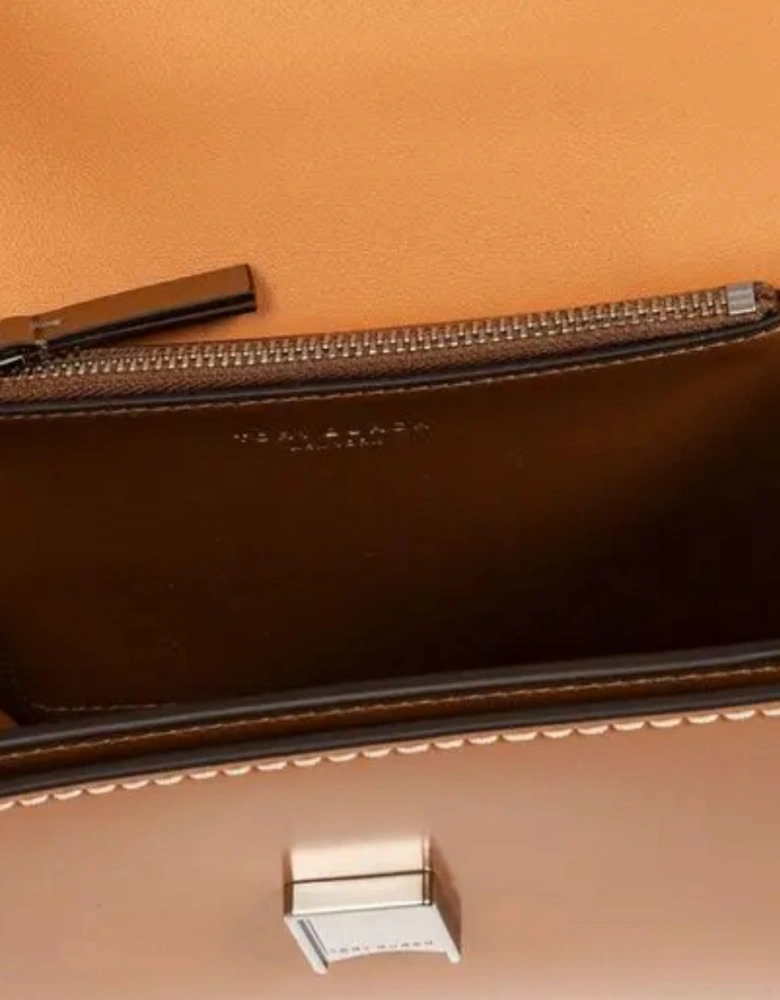 Eleanor Spazzolato Small Convertible Shoulder Bag Peach