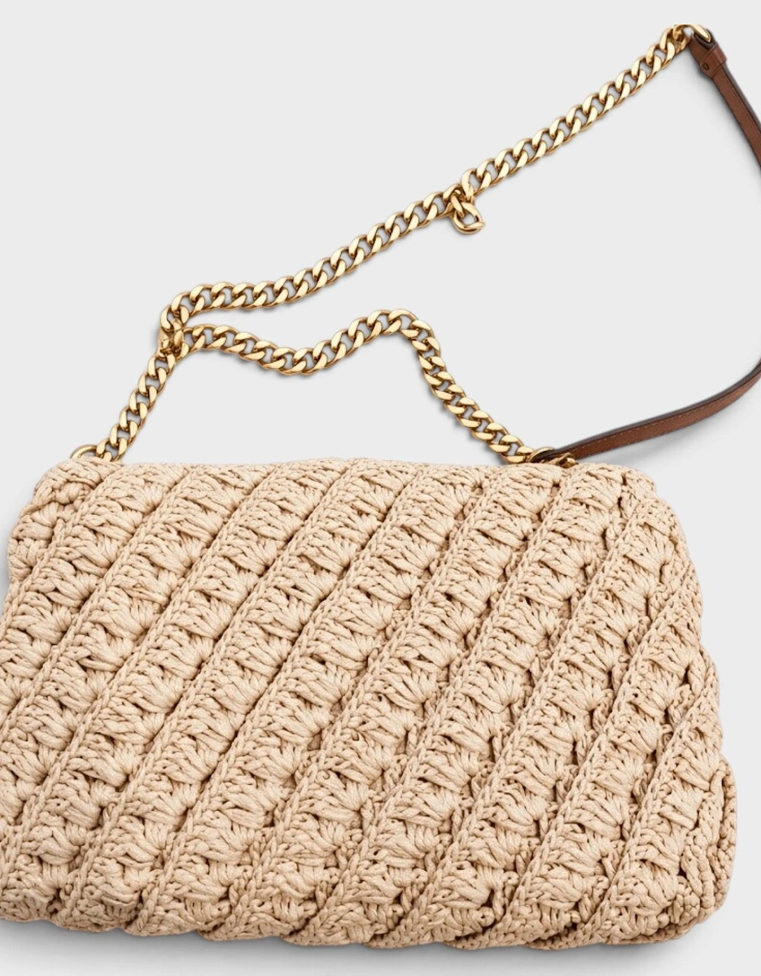 Willa Crochet Small Shoulder Bag Raffia