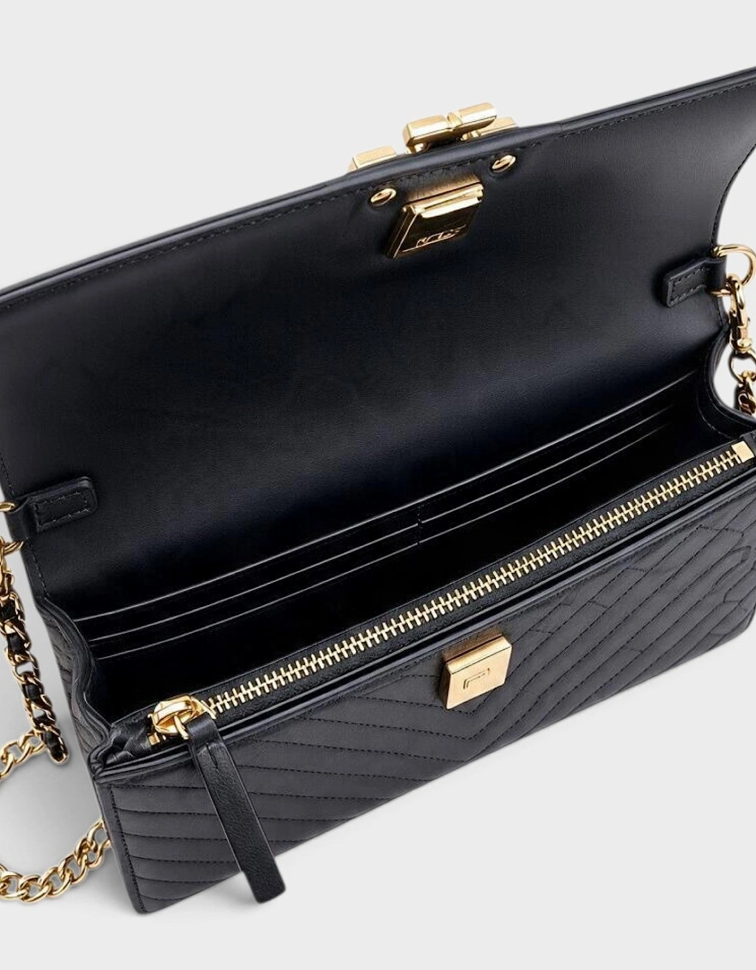 Britten Chain Wallet Wristlet Bag Black