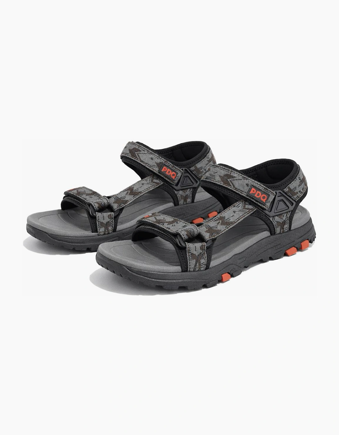 PDQ TRENT Mens Hiking & Trail Sandals Grey/Black