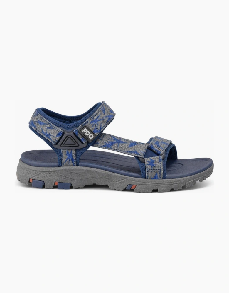PDQ TRENT Mens Hiking & Trail Sandals Navy/Grey