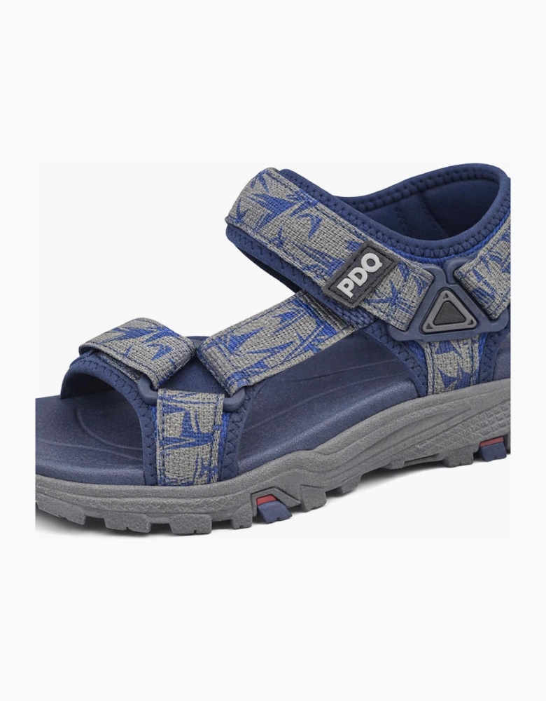PDQ TRENT Mens Hiking & Trail Sandals Navy/Grey