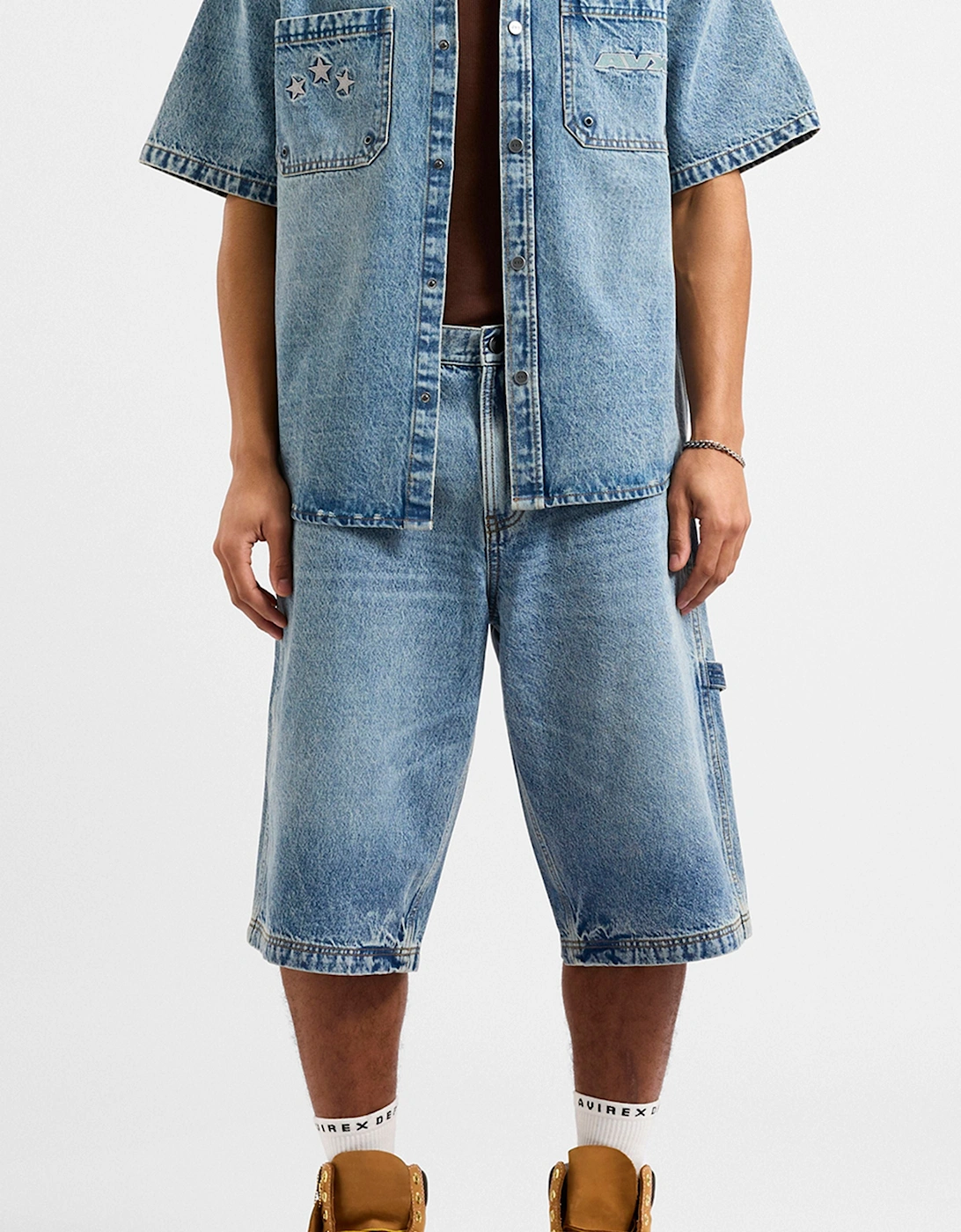 DAM DENIM SHORT - Mid Denim Blue